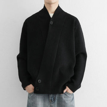 AIDASE  -  Autumn Winter New Men Knitted Sweater Fashion Casual Versatile Solid Color Long Sleeve Trendy Cardigan Coat Tide 21E7626 aidase-shop